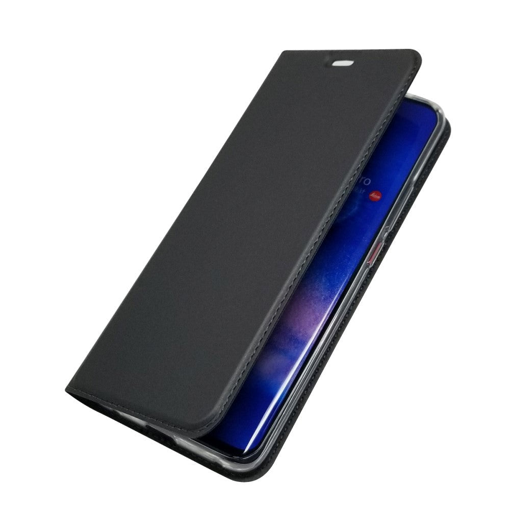 Huawei Mate 20 Pro Slim Lærveske m. Kortholder - Sort