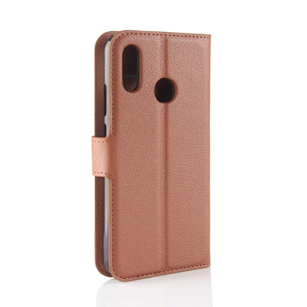 Huawei P30 Lite Leather Flip Cover m. Lommebok - Brun