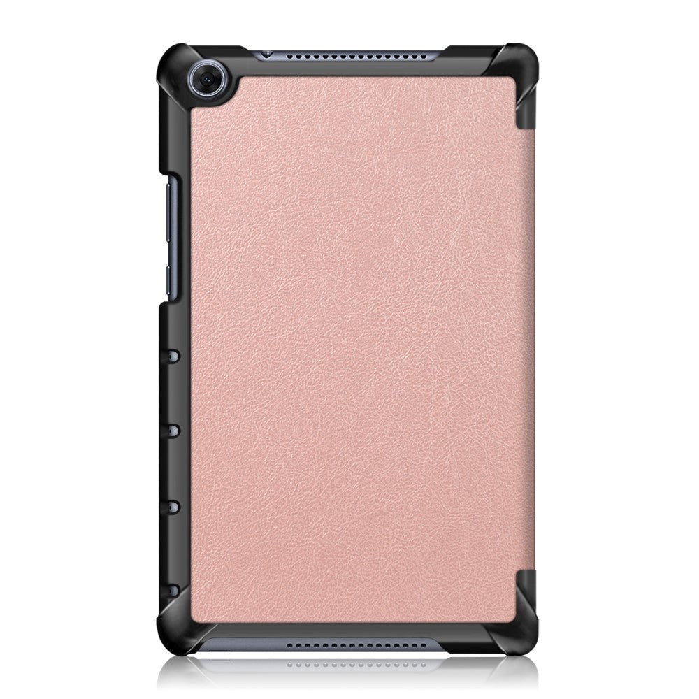 Huawei MediaPad M5 Lite 8 Tri-Fold Læder Cover Rose Gold
