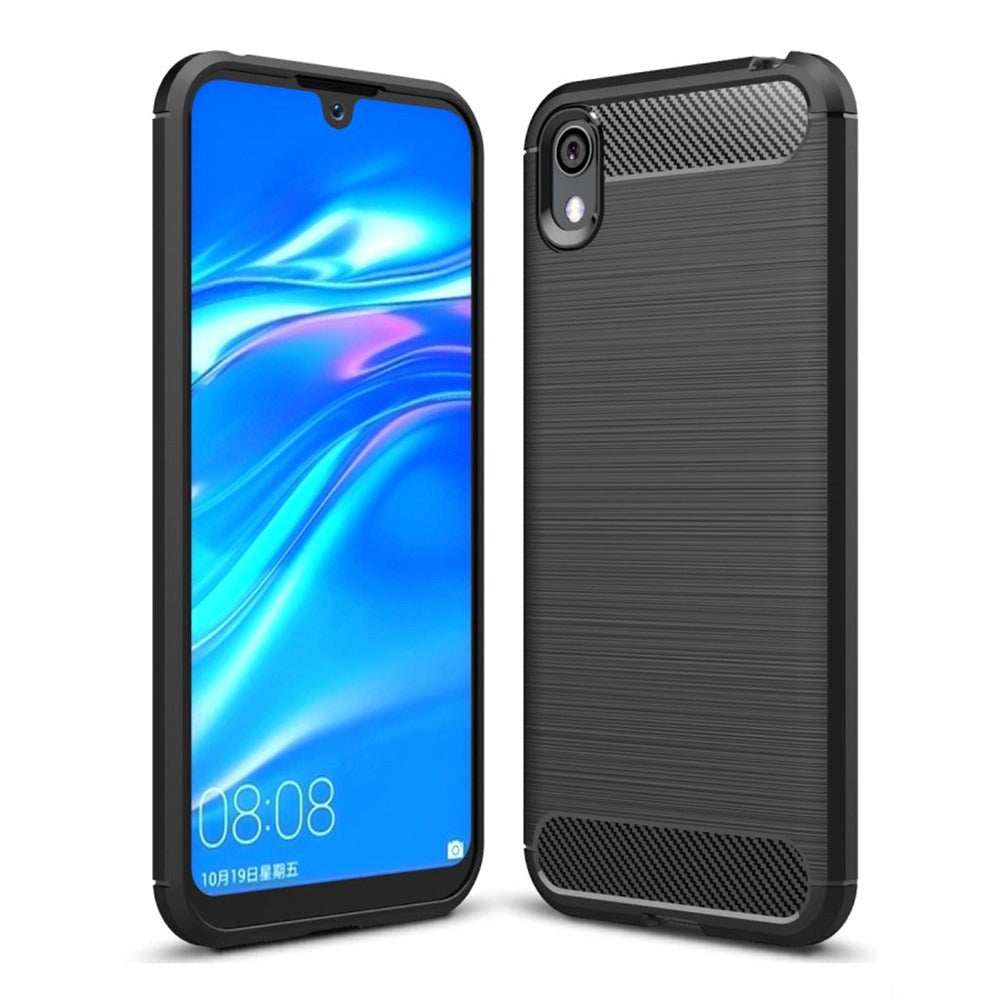 Huawei Y5 (2019) Karbonfiber fleksibelt plastdeksel - svart