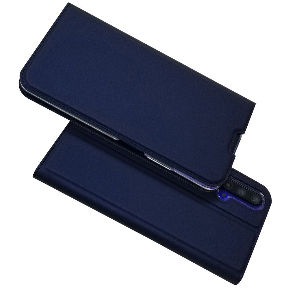Huawei Nova 5T / Honor 20 Magnetic Leather Cover m. Kortholder mørkeblå