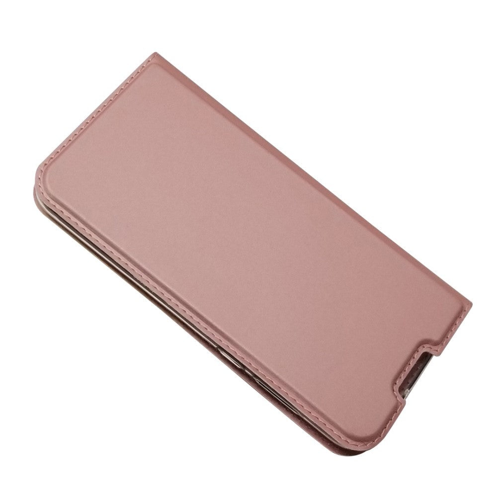 Huawei Y5 (2019) Slim Leather Flip Cover m. Kortholder - Rose Gold
