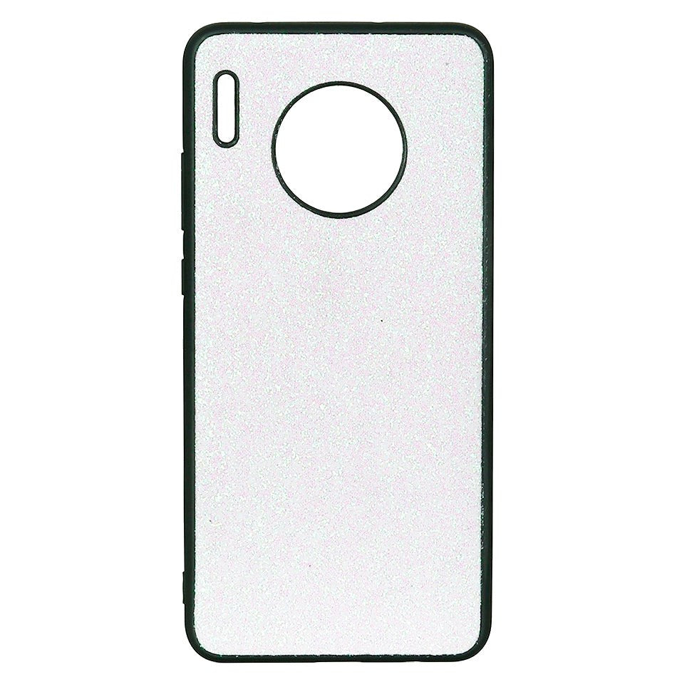 Huawei Mate 30 Pro Skinndeksel Plastdeksel Hvit glitter