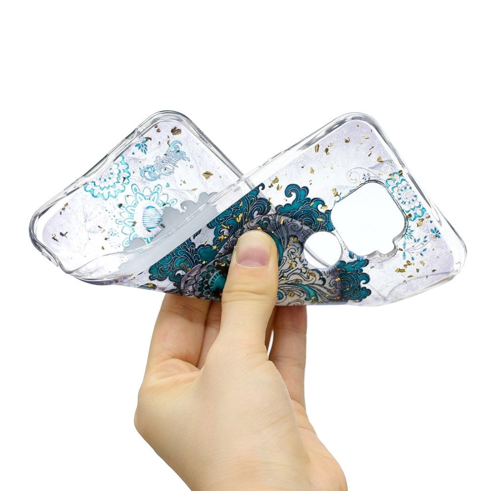 Huawei Mate 30 Lite fleksibelt deksel Sugar Skull m. Glitter gjennomsiktig