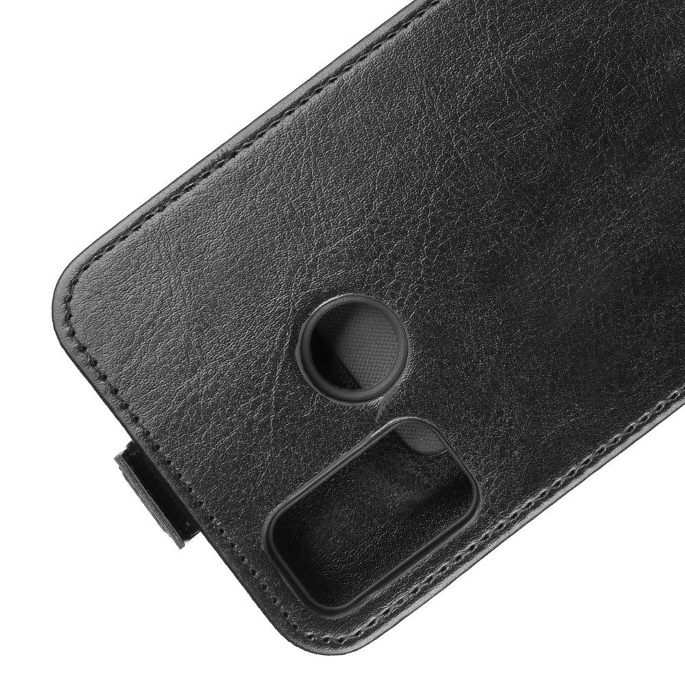 Huawei Honor 9X Lite Leather Flip Cover m. Kortholder Svart