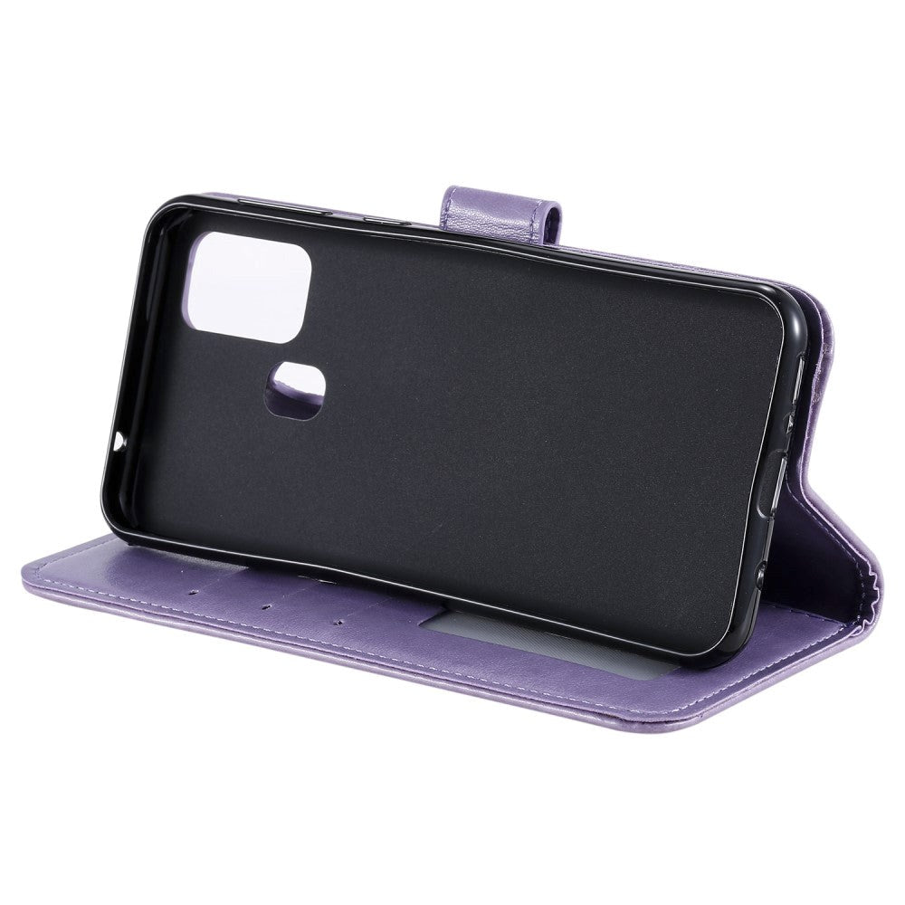 Huawei Honor 9X Lite lærdeksel m. Lommebok Mandala Mønster Lilla