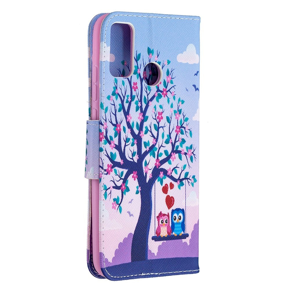 Huawei Honor 9X Lite lærdeksel m. Lommebok - Vårugler