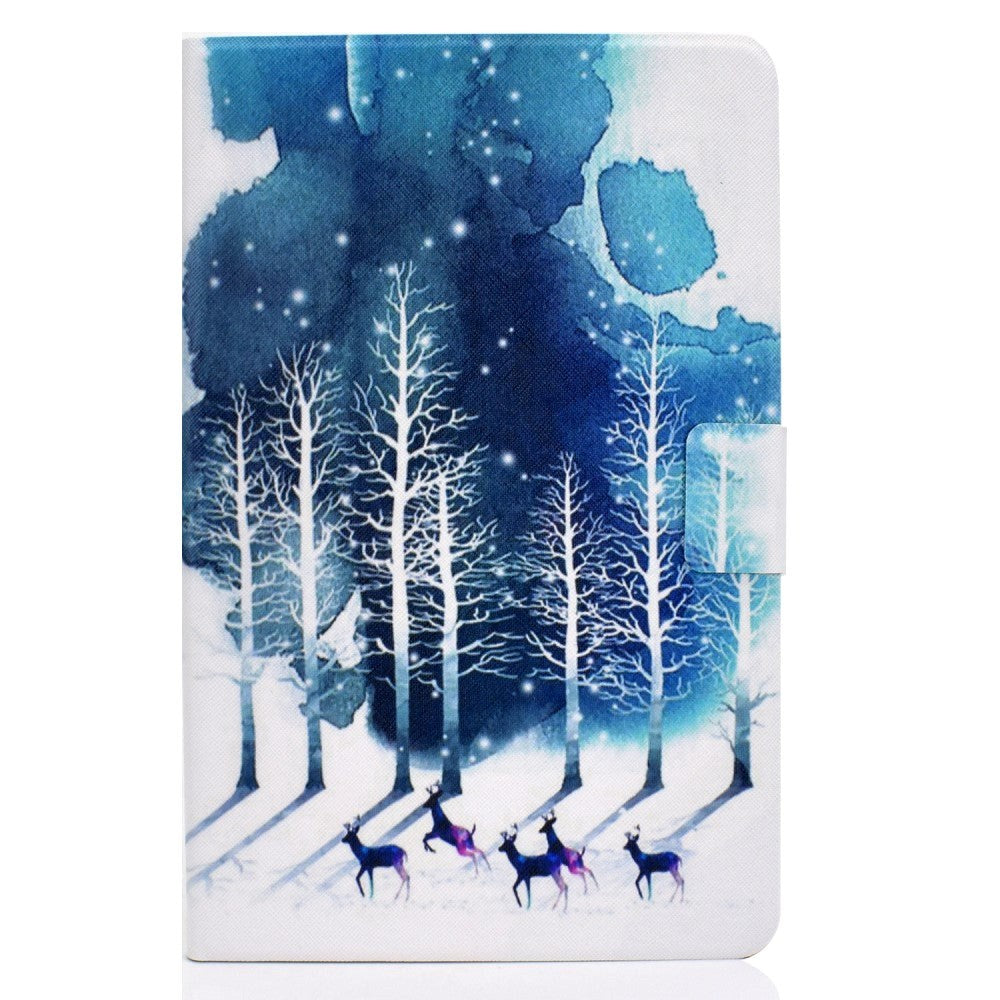 Huawei MatePad 10,4" deksel med stativ og kortholder - Winter Forest m. Deer