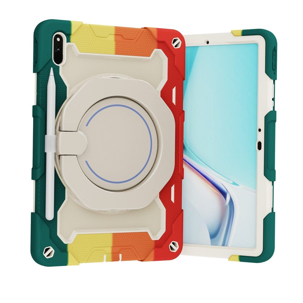 Huawei MatePad 11 Craftsman-veske - Stativfunksjon, håndholder og penneholder - Hvit / Grønn / Rød