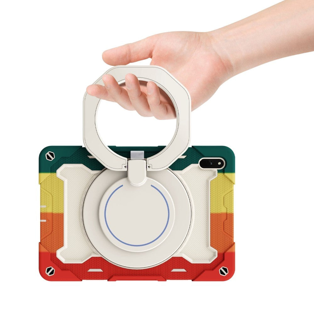 Huawei MatePad 11 Craftsman-veske - Stativfunksjon, håndholder og penneholder - Hvit / Grønn / Rød