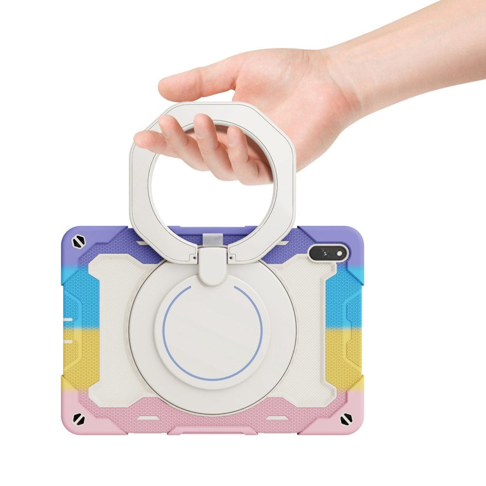 Huawei MatePad 11 Craftsman-veske - Stativfunksjon, håndholder og penneholder - hvit / multi