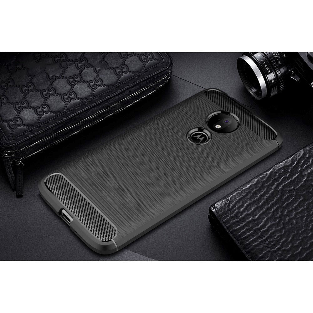 Motorola Moto G7 Power Brushed Carbon Fiber Texture Cover Sort