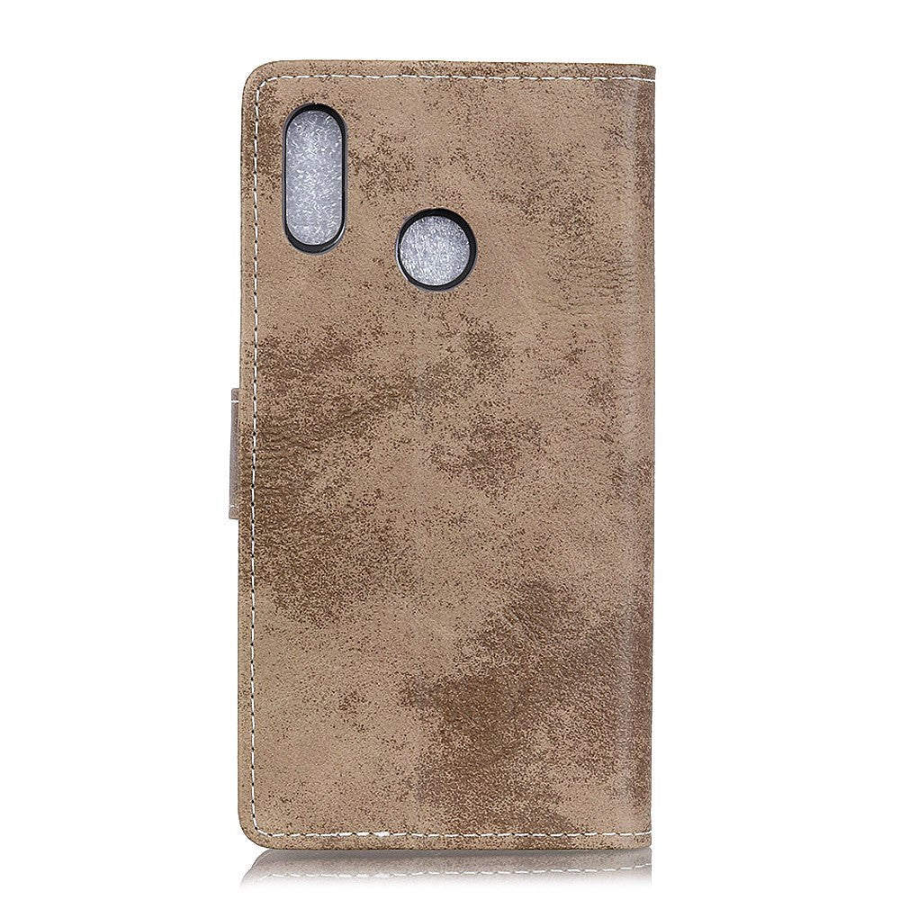 Motorola Moto E6 Plus Vintage skinndeksel m. Lommebok brun