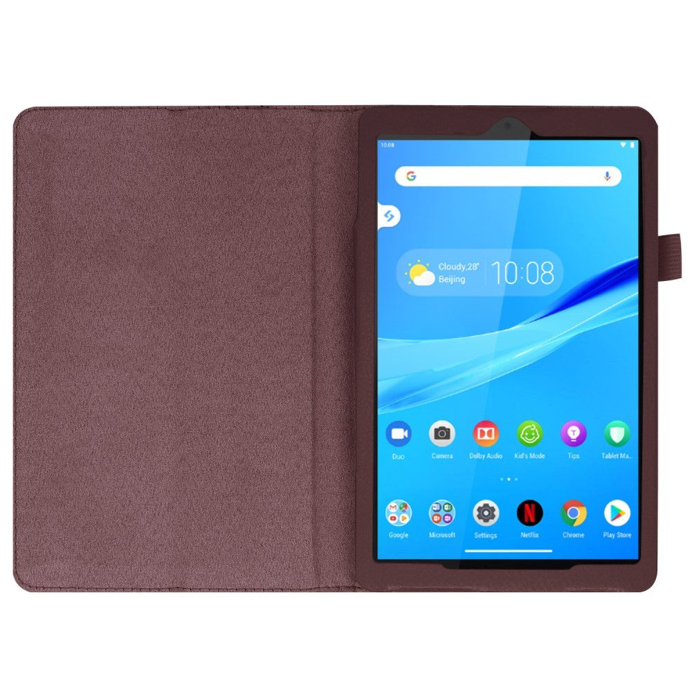 Lenovo Tab M8 (2nd Gen.) 8" Litchi Læder Cover m. Magnetluk & Ståfunktion - Brun