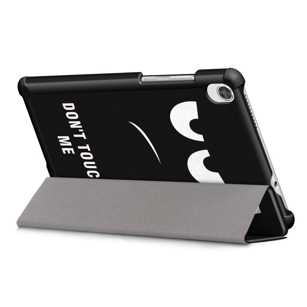 Lenovo Tab M8 (2nd Gen.) 8" flippdeksel i lær med folde- og stativfunksjon - "Ikke rør meg"