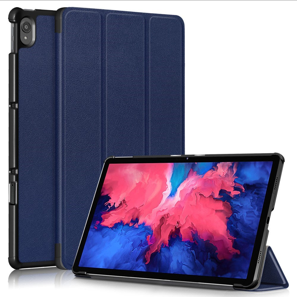 Lenovo Tab P11 / P11 (5G) / P11 Plus Flip Cover m. Tri-fold og Vågeblus - Blå