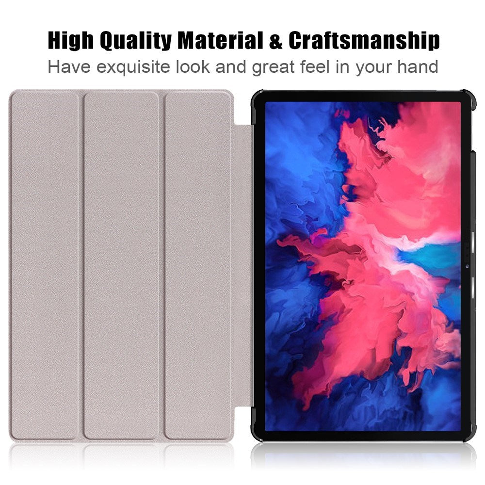Lenovo Tab P11 / P11 (5G) / P11 Plus Flip Cover m. Tri-fold og Vågeblus - Blå