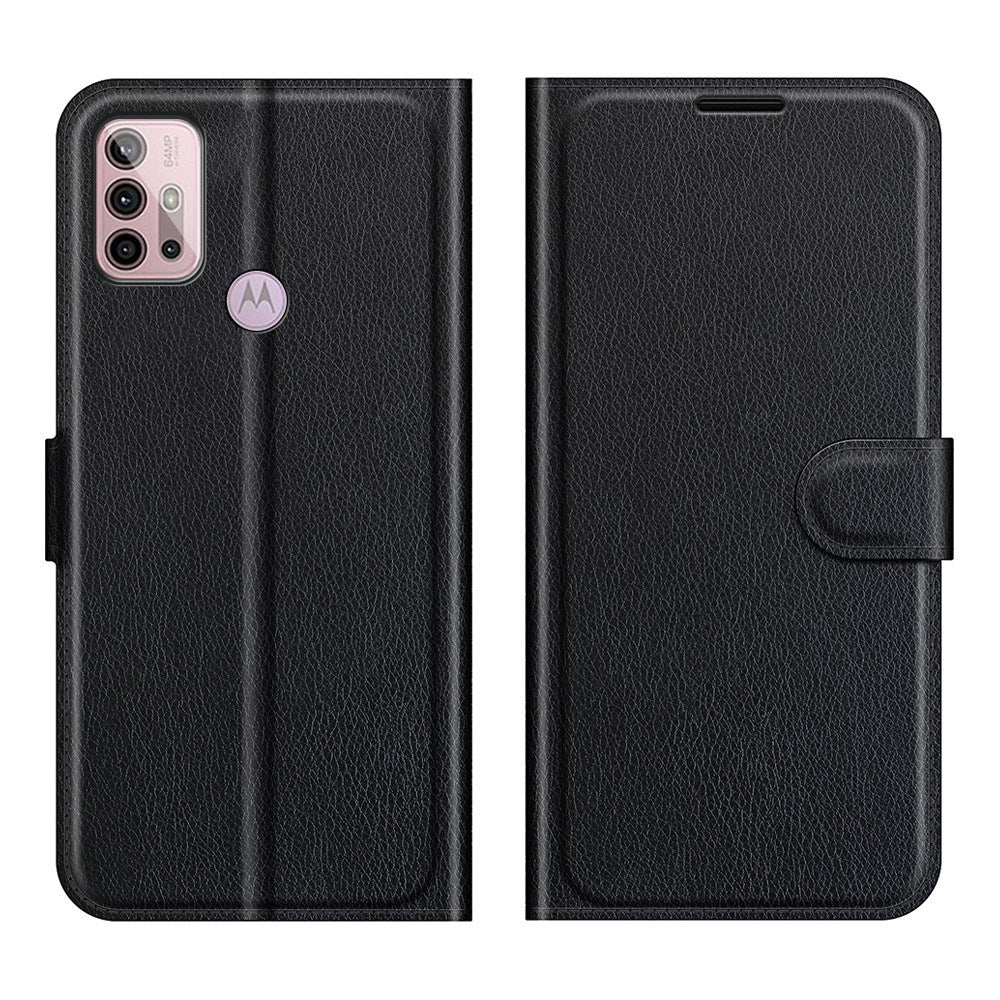 EIDERWOOD Motorola Moto G10 / G20 / G30 - Kunstlæder Flip Cover m. Kortholder & Stander - Sort