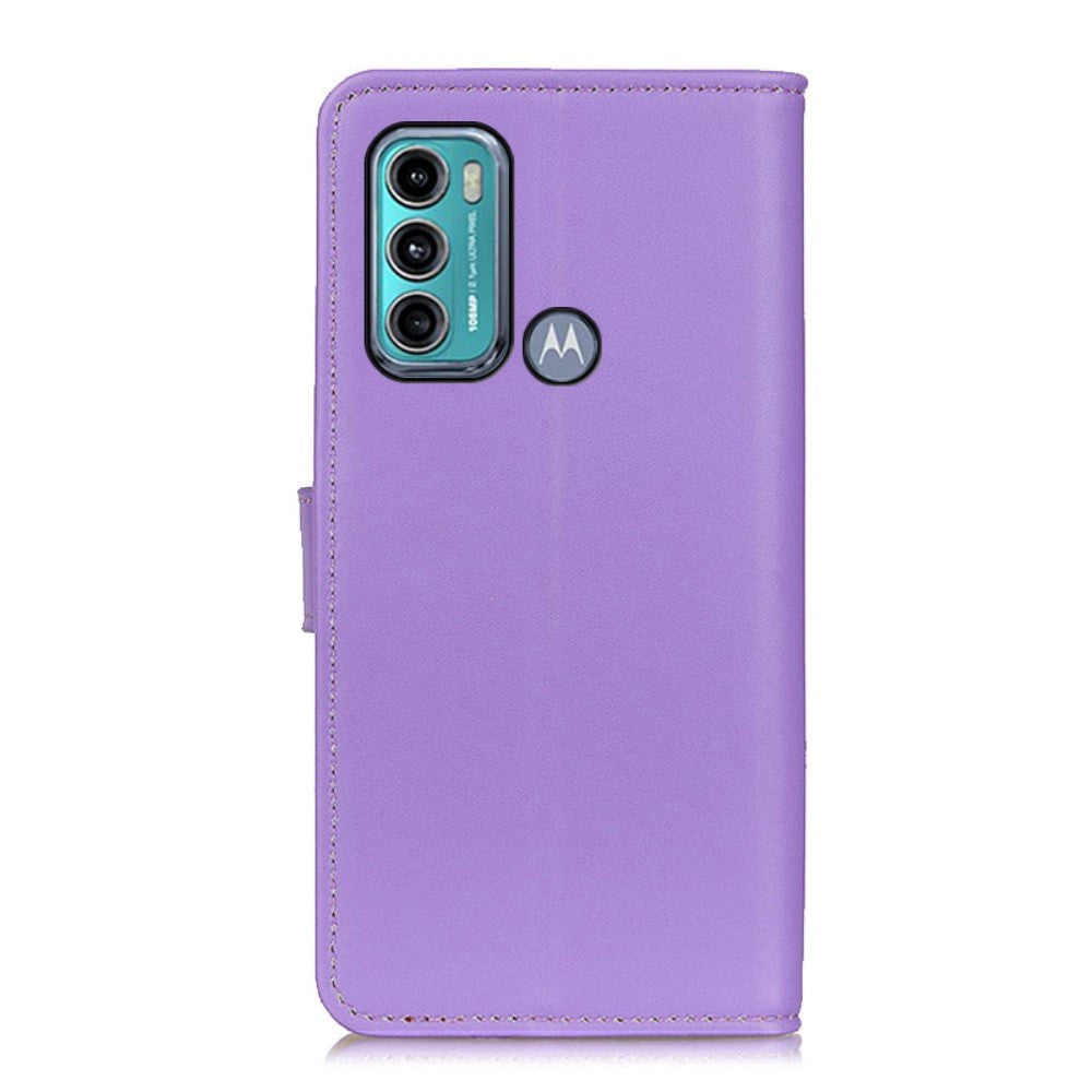 Motorola Moto G60 Leather Flip Cover m. Lommebok - Lilla