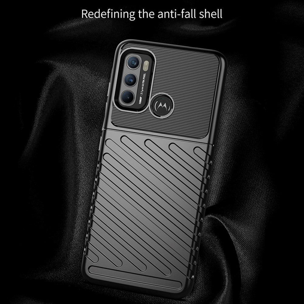 Motorola Moto G60 Thunder Series Twill Plast Bakdeksel - Svart
