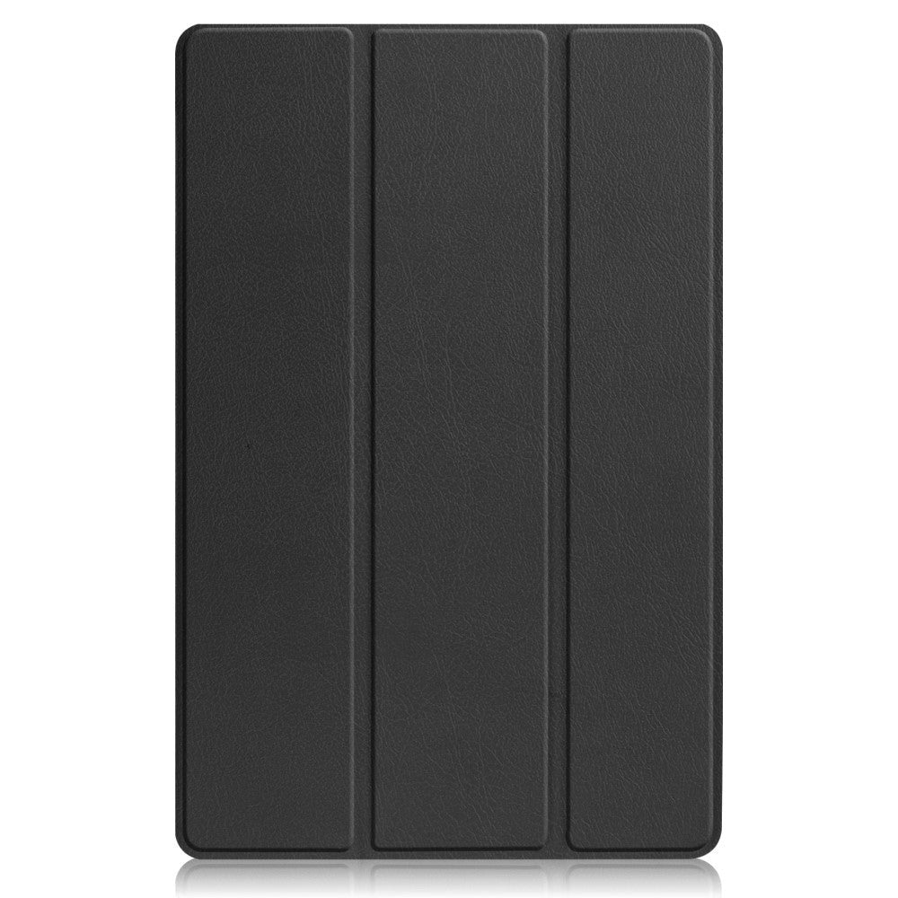 Lenovo Tab P12 Pro Tri-Fold Leather Flip Cover - Svart