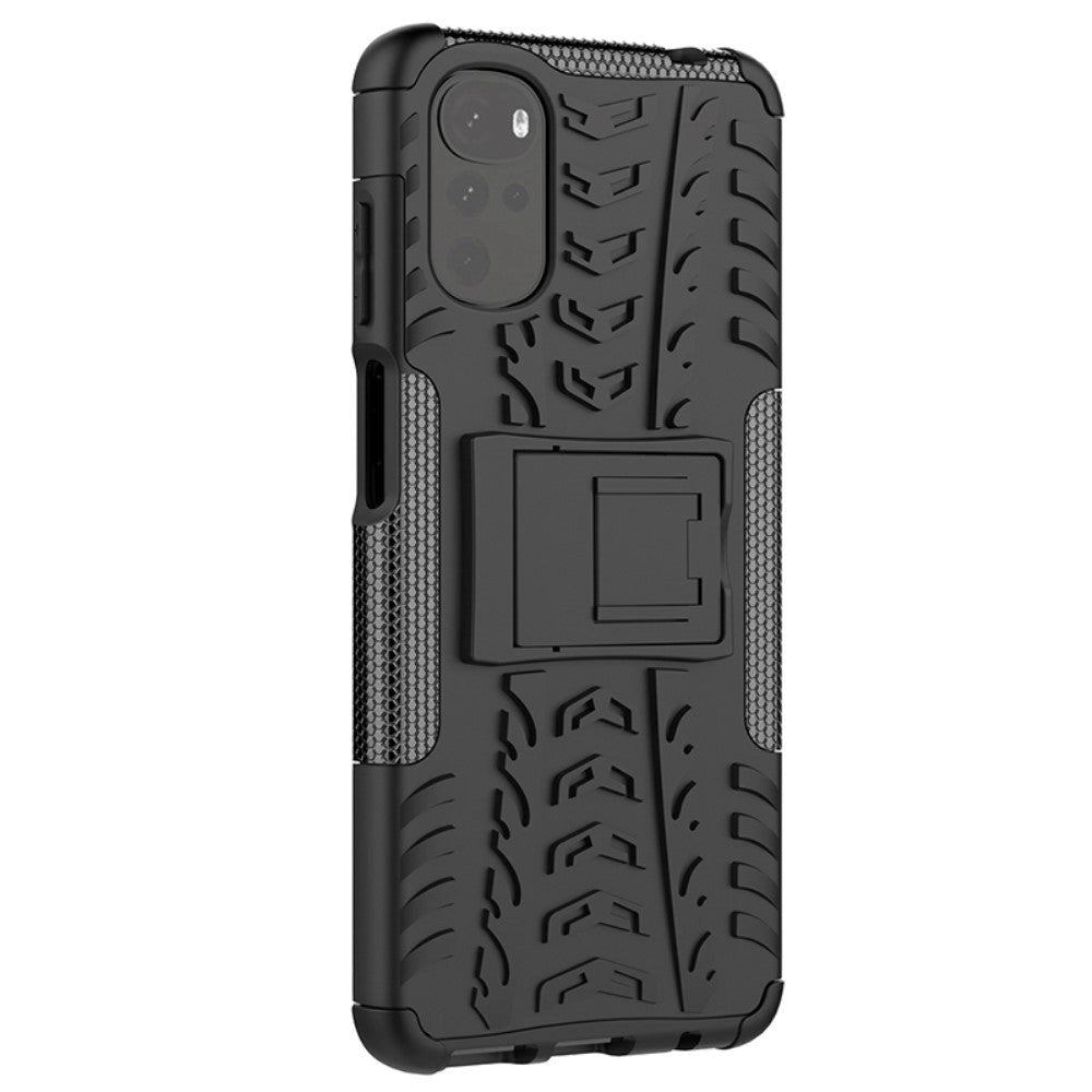 Motorola Moto G22 Craftsman Cover Cool Tire m. Stativ - Svart