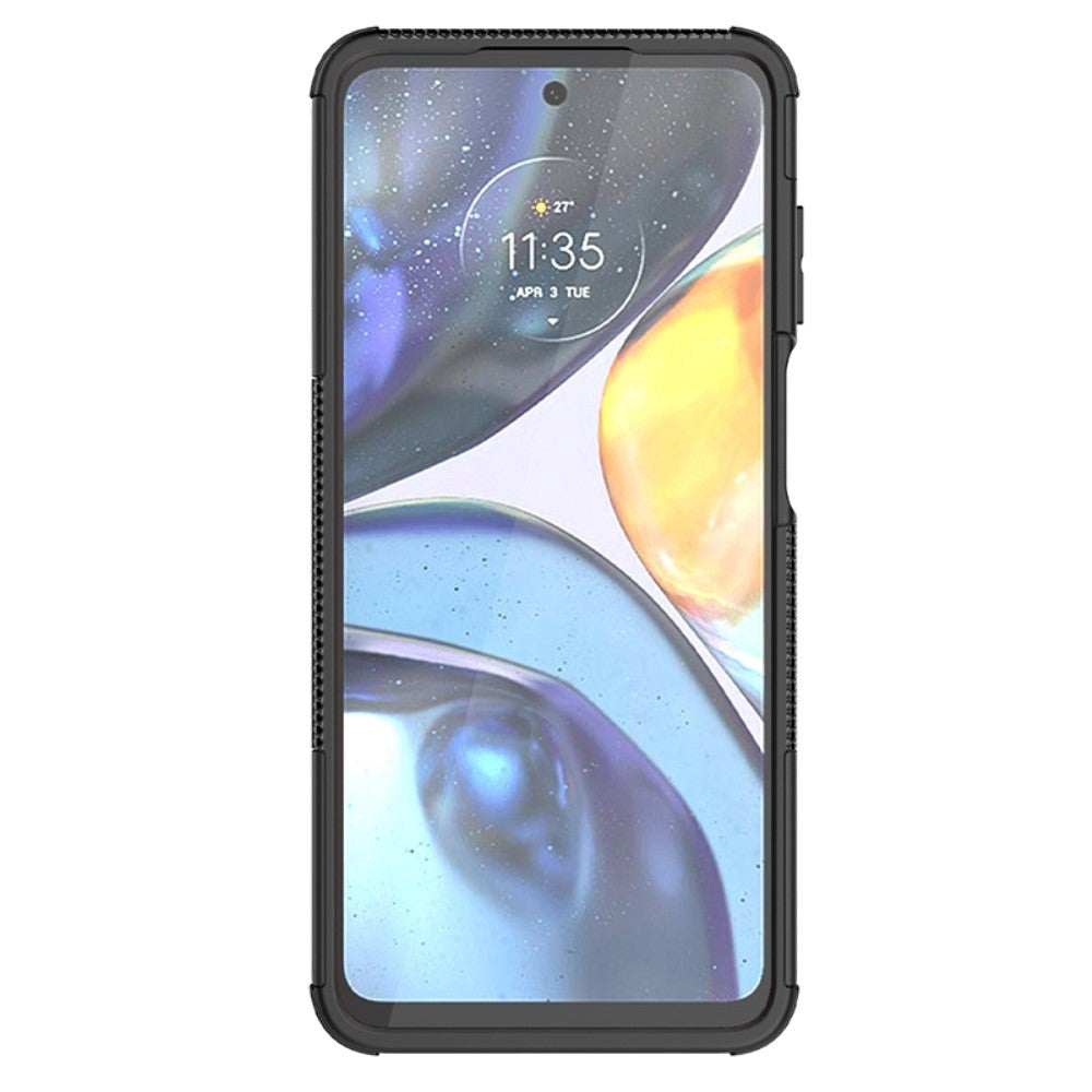 Motorola Moto G22 Craftsman Cover Cool Tire m. Stativ - Svart