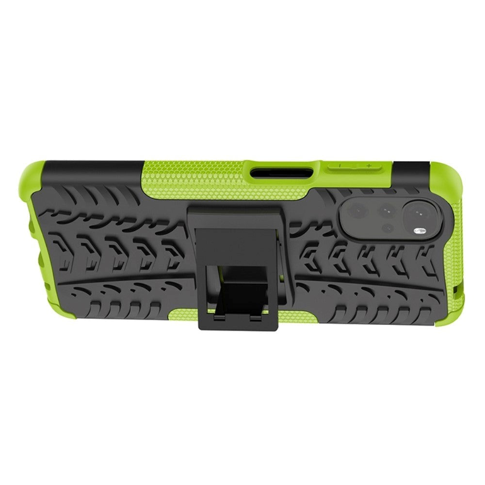 Motorola Moto G22 Craftsman Cover Cool Tire m. Stativ - Sort / Grønn
