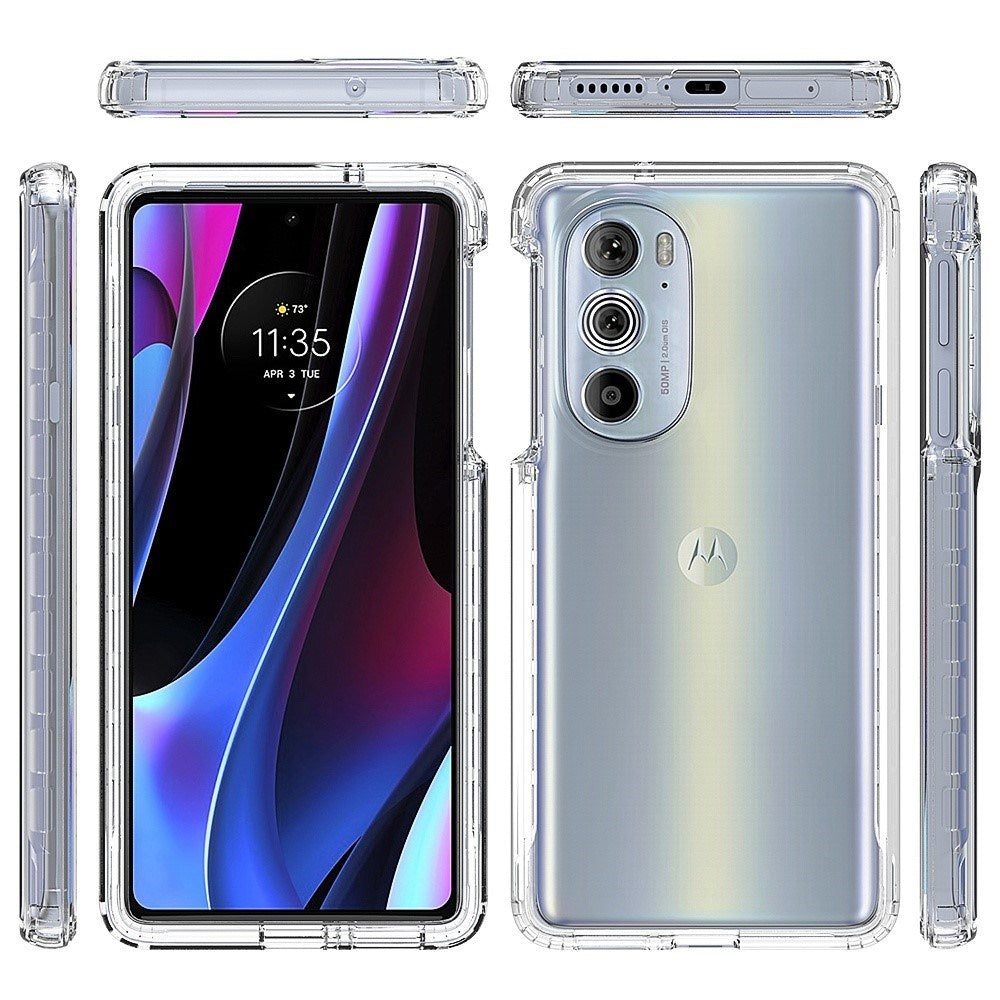 EIDERWOOD Motorola Edge 30 Pro 2-in-1 Stødabsorberende Plastik Bagside Cover - Gennemsigtig
