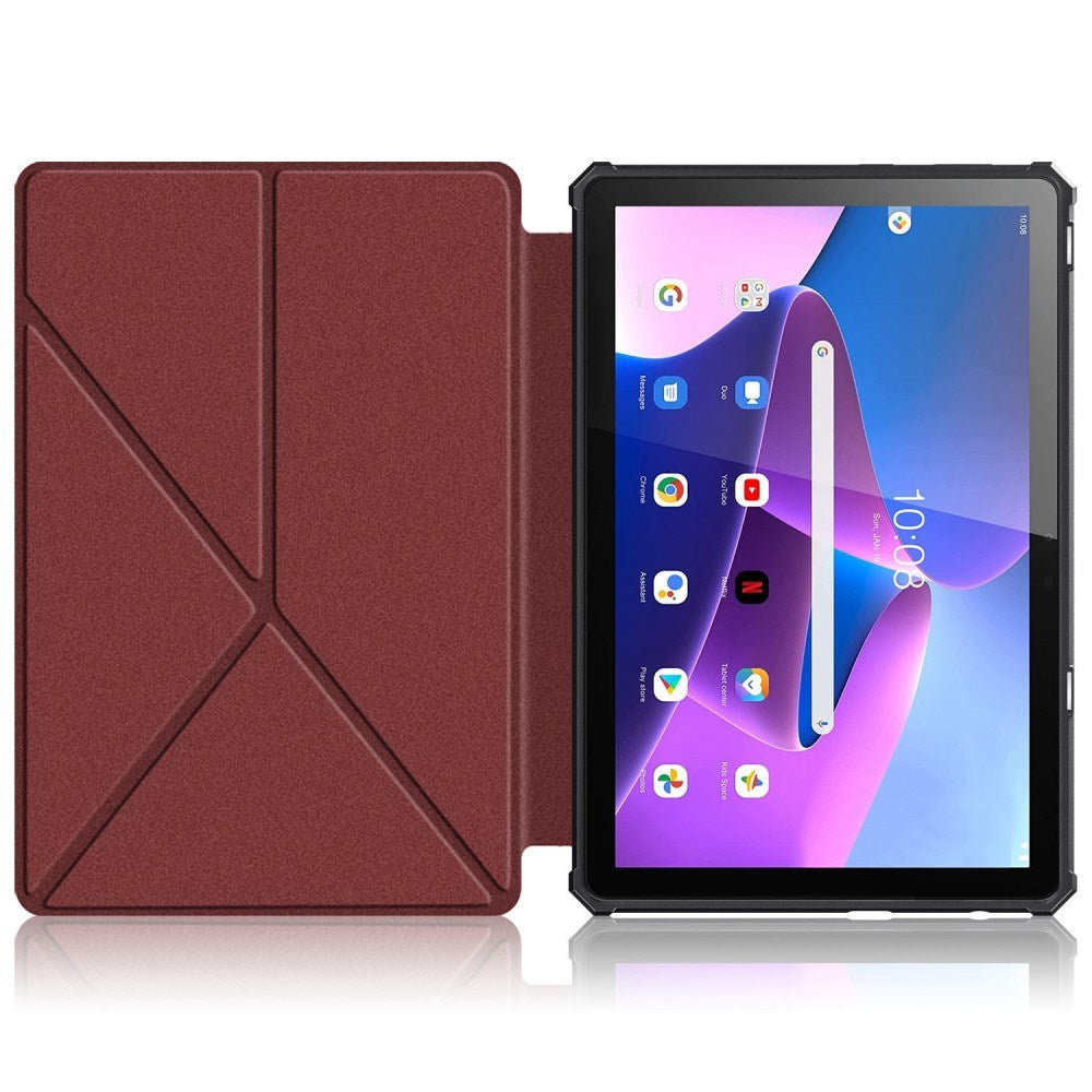 Lenovo Tab M10 (3. generasjon) 10,1" (TB-328F/TB-328X) Fleksibelt Origami Flip-deksel - Rød