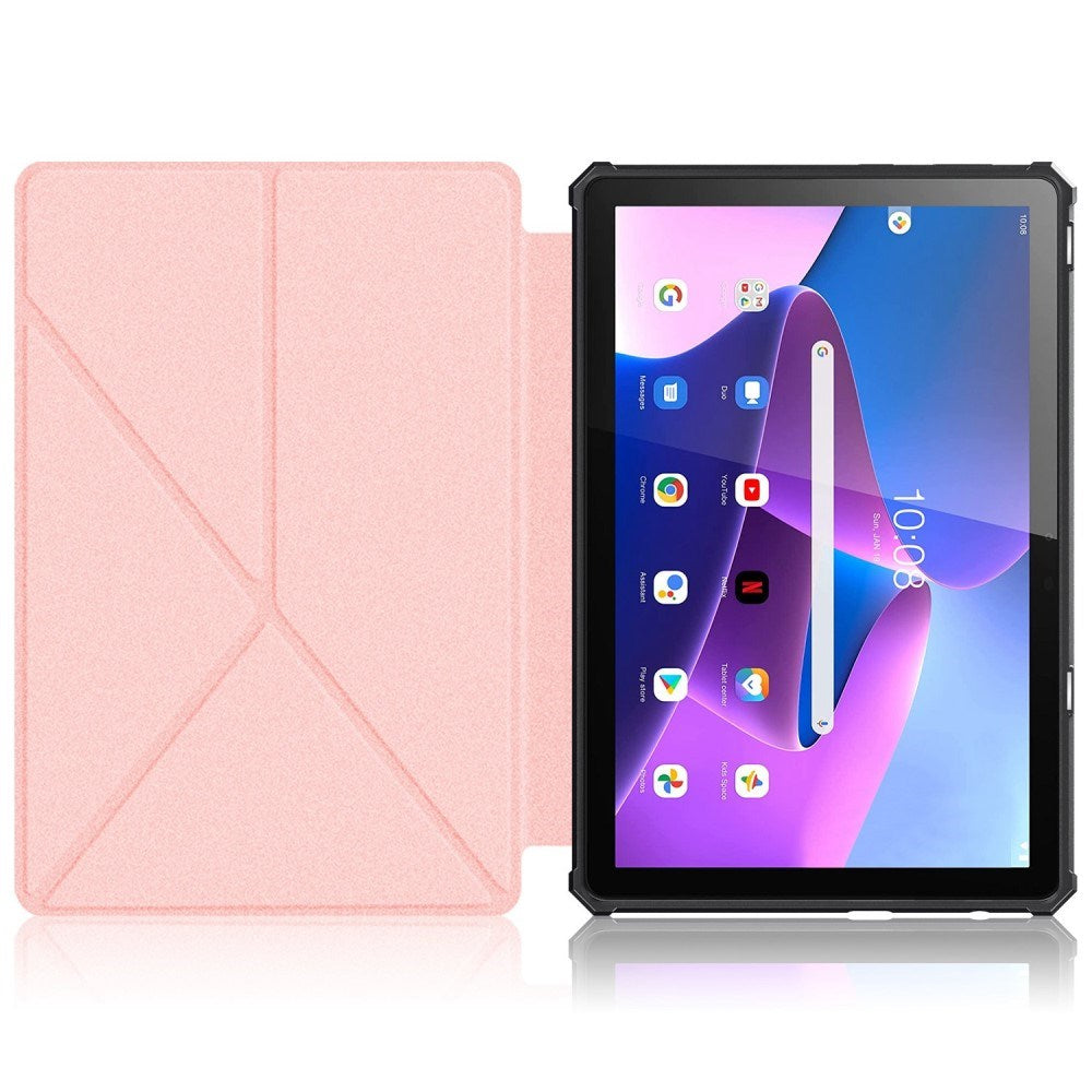 Lenovo Tab M10 (3rd Gen) 10,1" (TB-328F/TB-328X) Fleksibelt Origami Flip-deksel - Rosa