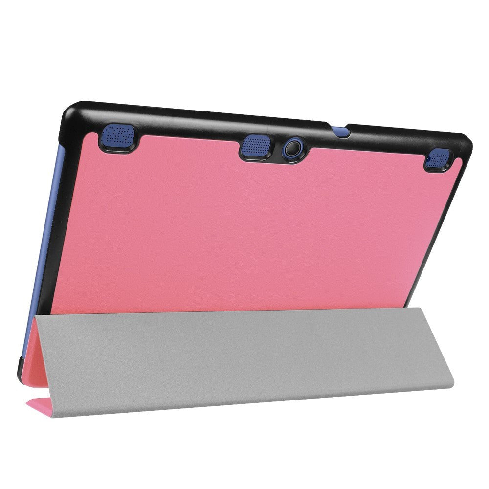 Lenovo Tab3 10 Tri-Fold Magnetic Hard Case Etui Lyserød