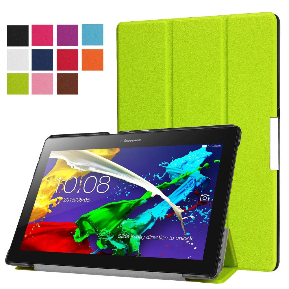 Lenovo Tab3 10 Tri-Fold Magnetic Hard Case Veske Grønn