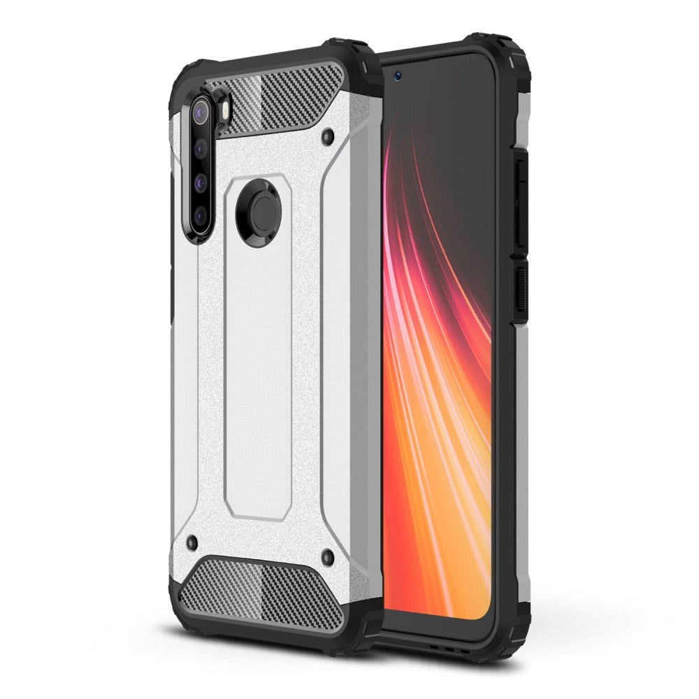 Xiaomi Redmi Note 8 Håndværker Cover Armor Guard- Sølv