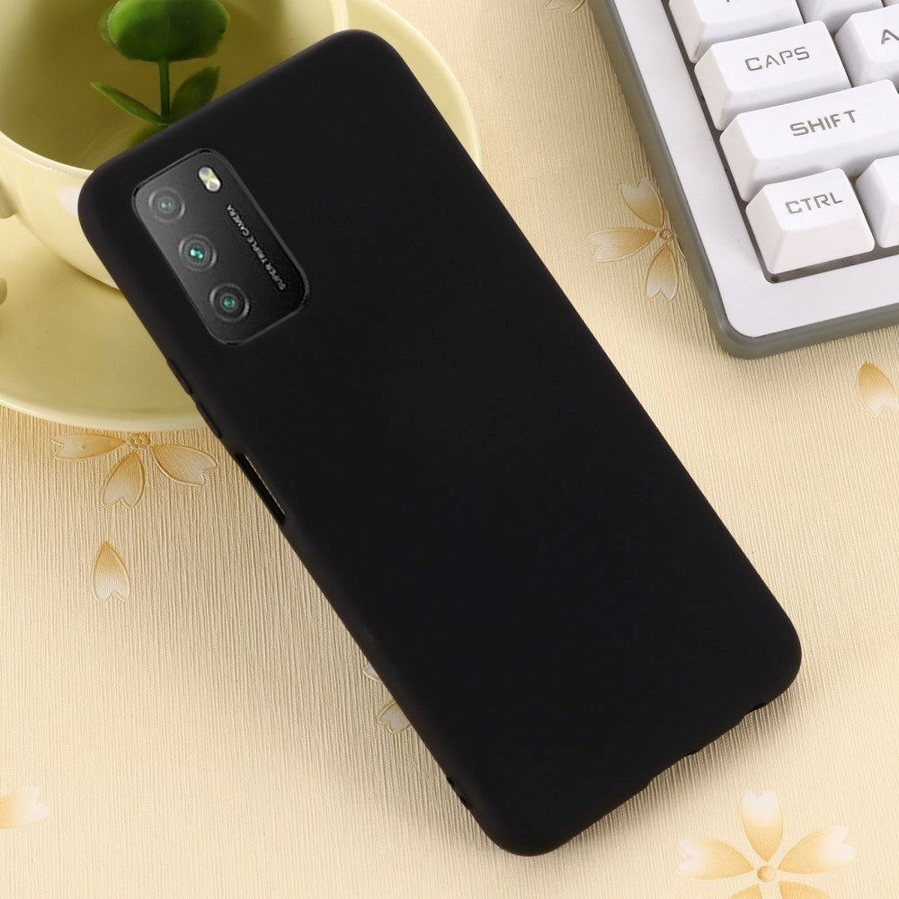 Xiaomi Poco M3 Liquid Silikone Bagside Cover - Sort