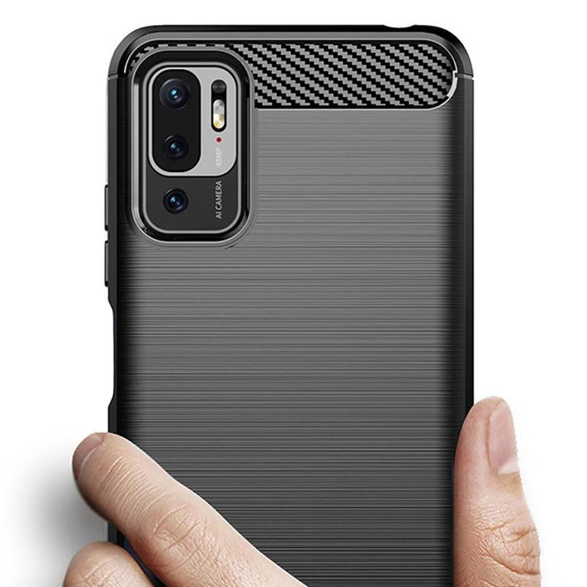 Xiaomi Redmi Note 10 5G Mofi Brushed Carbon Fiber Fleksibelt Plastik Cover - Blå