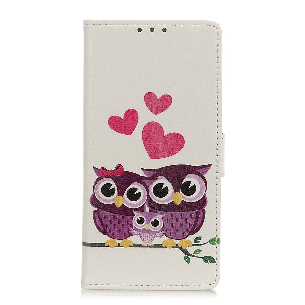 Alcatel 1S (2020) Skinndeksel m. Lommebok Owl Family