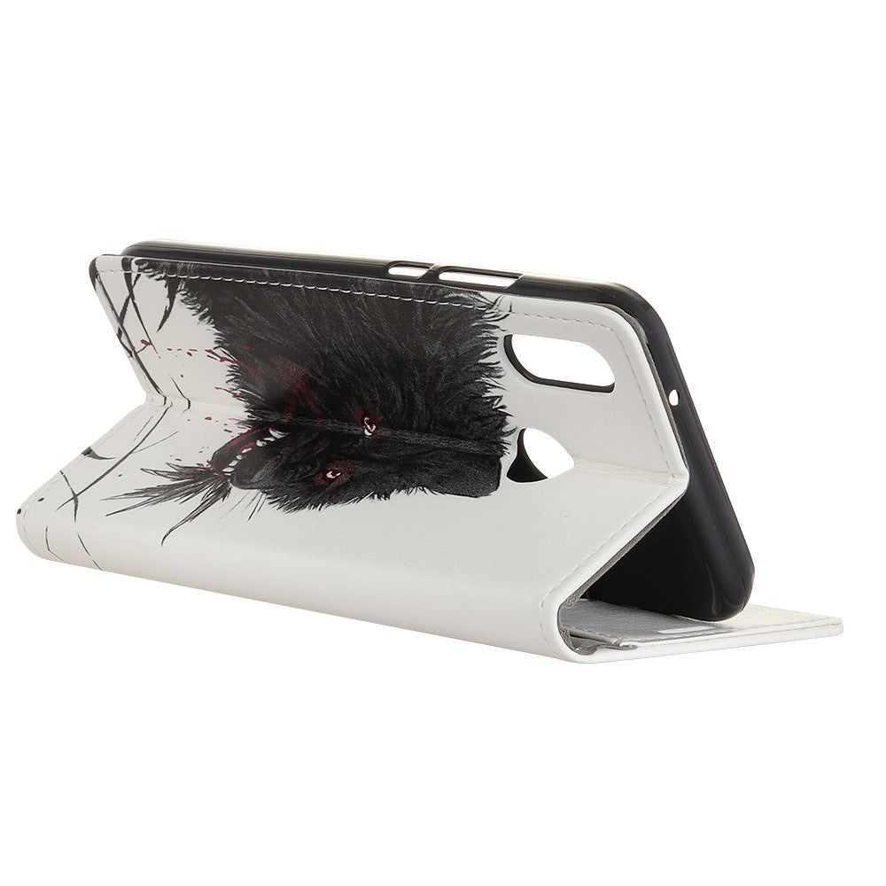 Alcatel 1S (2020) Skinndeksel m. Kortholder Wolf