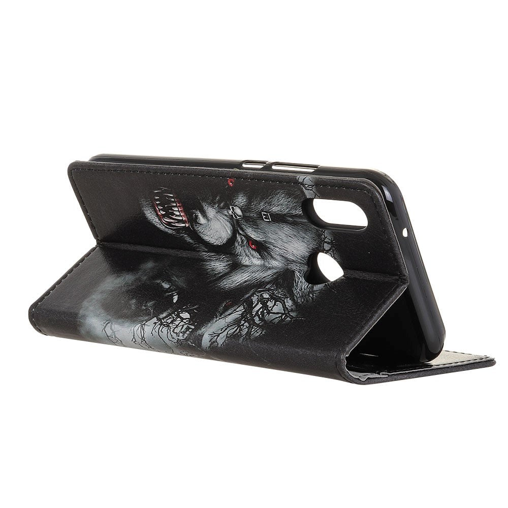 Alcatel 1S (2020) Skinndeksel m. Kortholder Dangerous Wolf