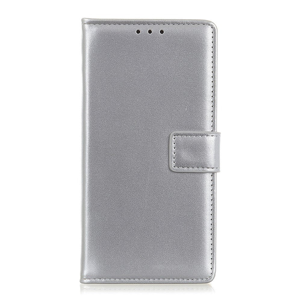 Alcatel 1S (2021) / 3L (2021) Leather Flip Cover m. Lommebok - Sølv