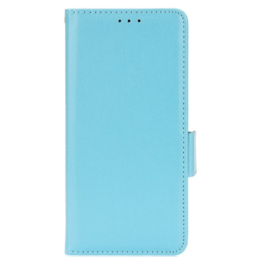 Alcatel 1S (2021) / 3L (2021) PU Litchi Leather Flip Cover m. Lommebok - Turkis