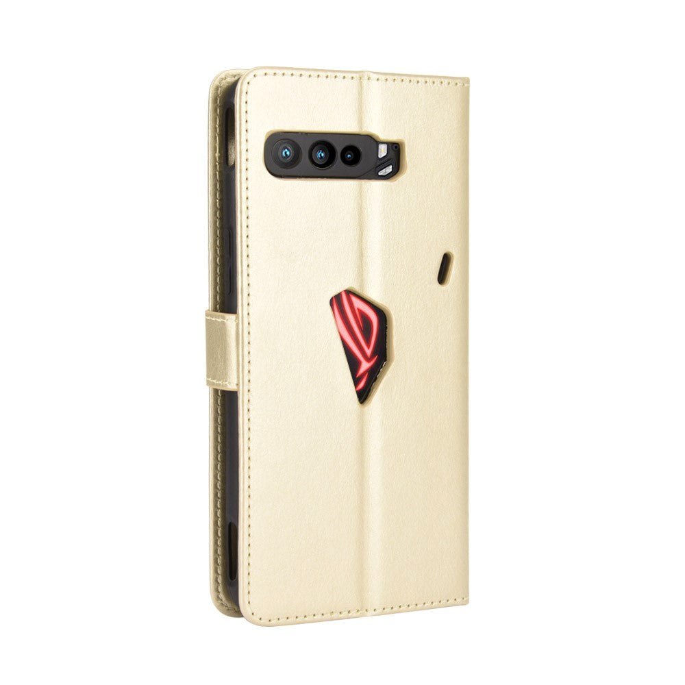 Asus ROG Phone 3 (ZS661KS) Nøytralt skinndeksel m. Lommebok gull