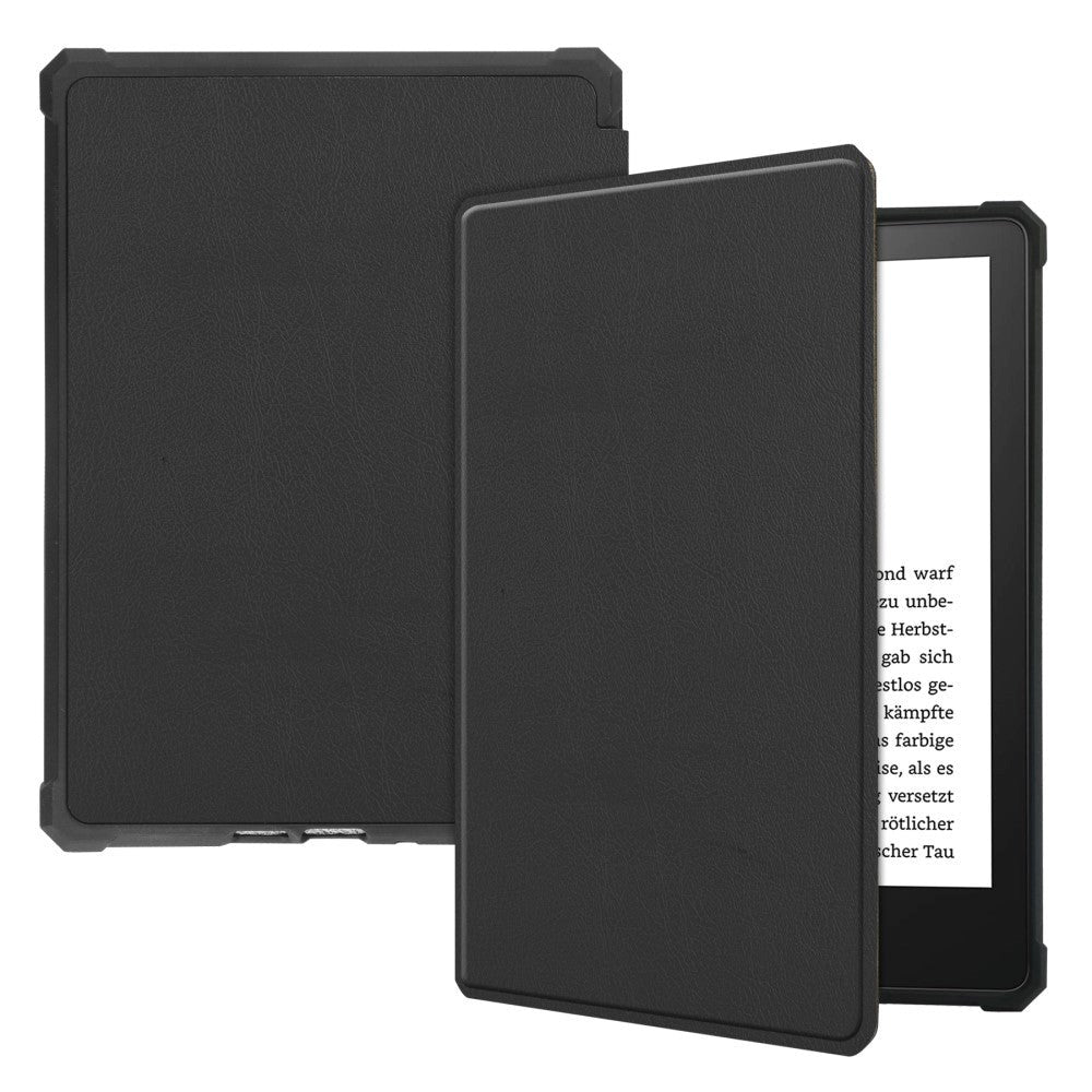 Amazon Kindle Paperwhite 5 11. generasjon (2021) Leather Flip Cover m. Sleep Function - Svart