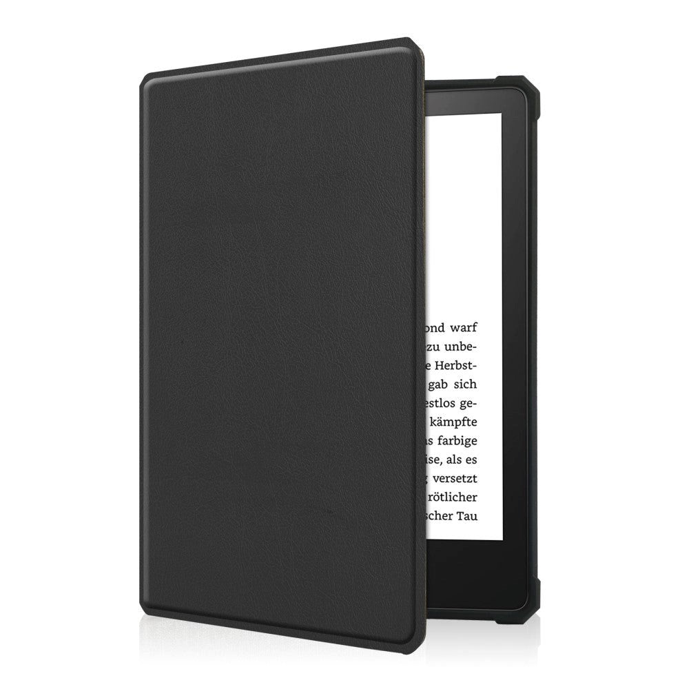 Amazon Kindle Paperwhite 5 11. generasjon (2021) Leather Flip Cover m. Sleep Function - Svart