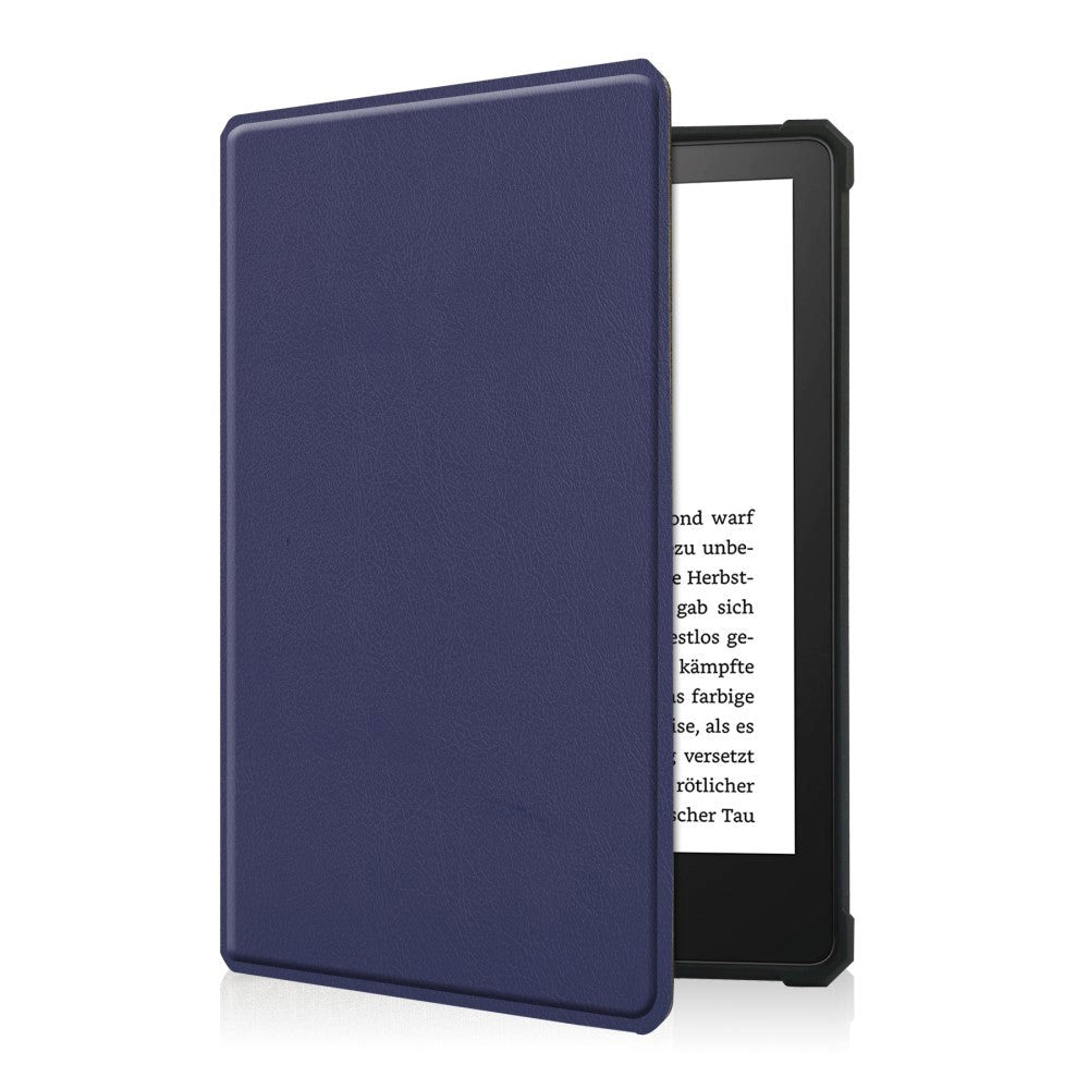 Amazon Kindle Paperwhite 5 11. generasjon (2021) Leather Flip Cover m. Søvnfunksjon - Blå