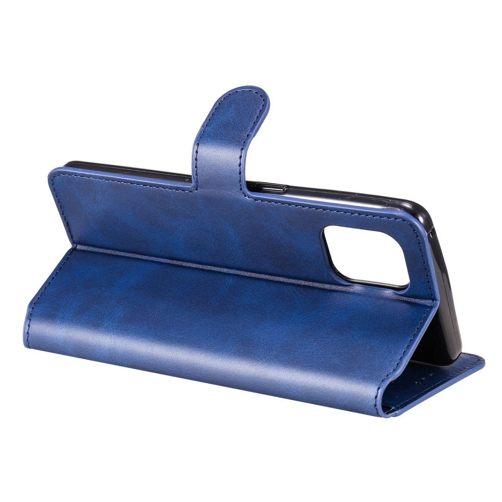 Oppo Find X3 Pro Leather Flip Cover m. Lommebok og magnetisk lukking - blå