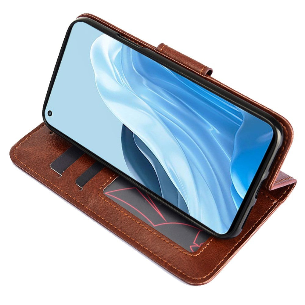 Oppo Find X5 Lite Leather Flip Cover m. Lommebok og magnetisk lukking - Rosa