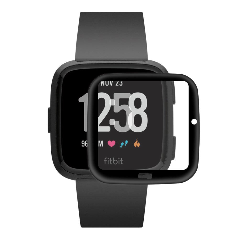 Fitbit Versa Arc Edge skjermbeskytter - skjermbeskytter - svart / gjennomsiktig