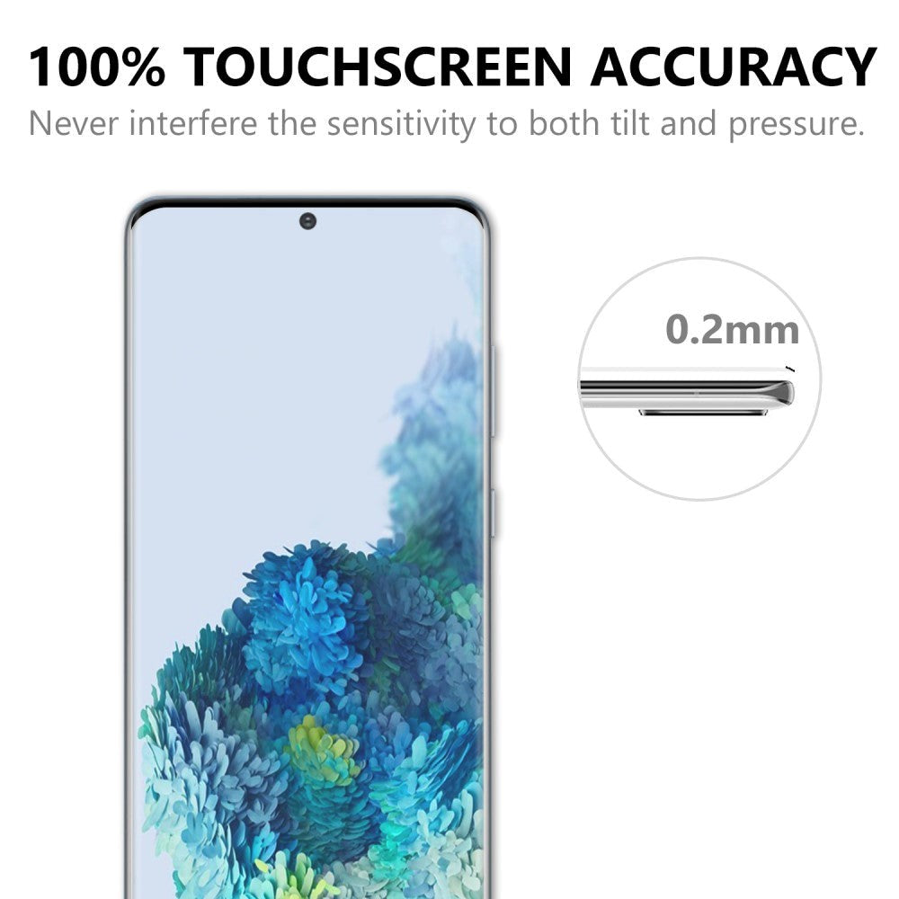 Samsung Galaxy S20 Ultra Full Fit herdet glass - Skjermbeskytter - Black Edge