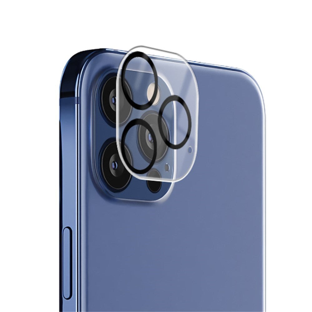 MOCOLO iPhone 12 Pro Max Beskyttelsesglas til Kameralinse - Gennemsigtig / Sort